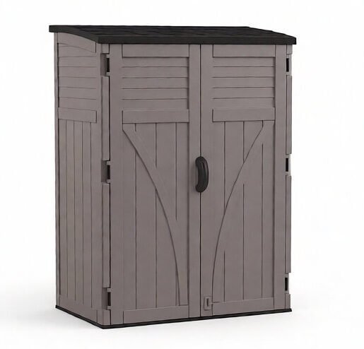 Vertical Storage Shed 54 Cu Ft Stoney and Black